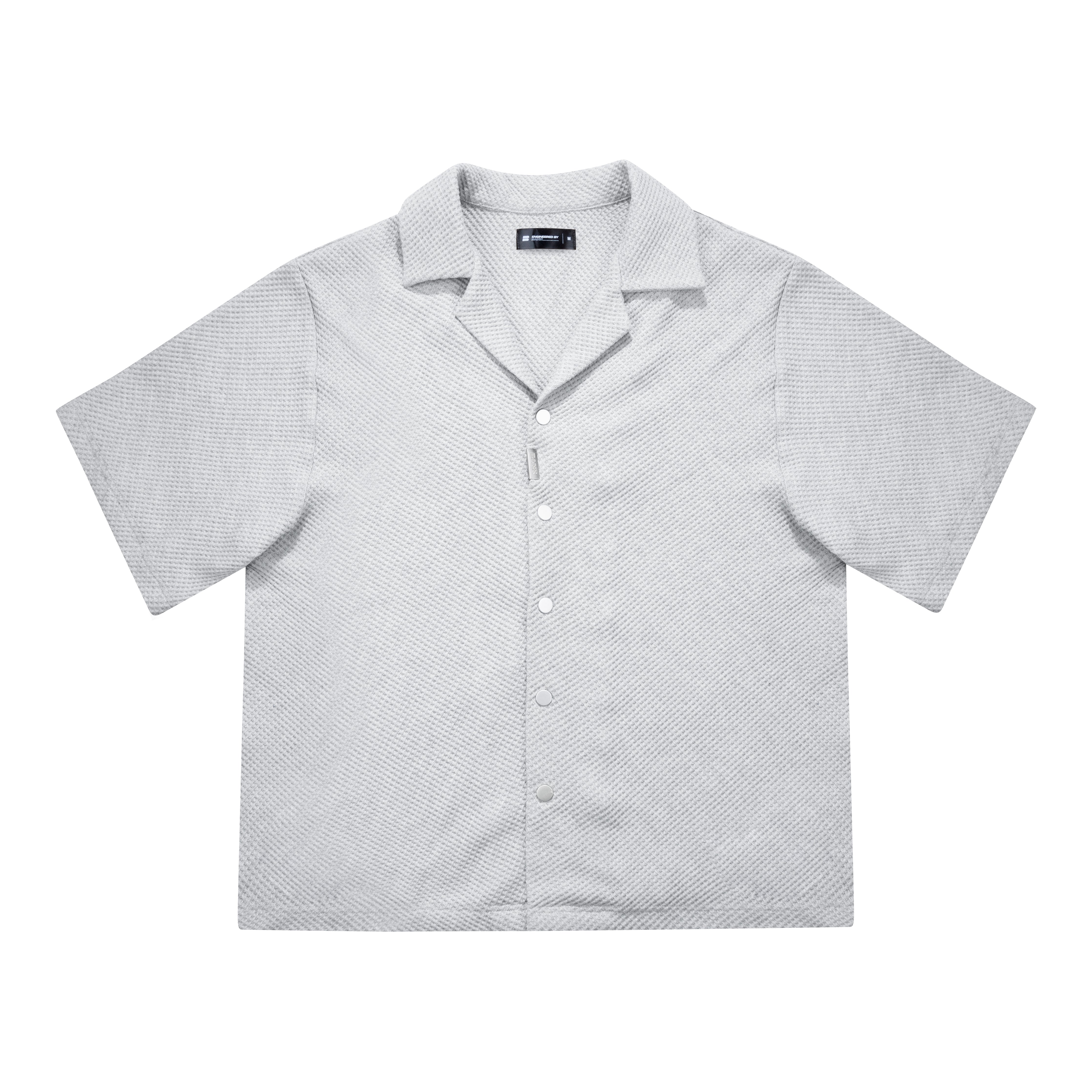 EBB - Signature Waffle Jersey Button Up - Grey