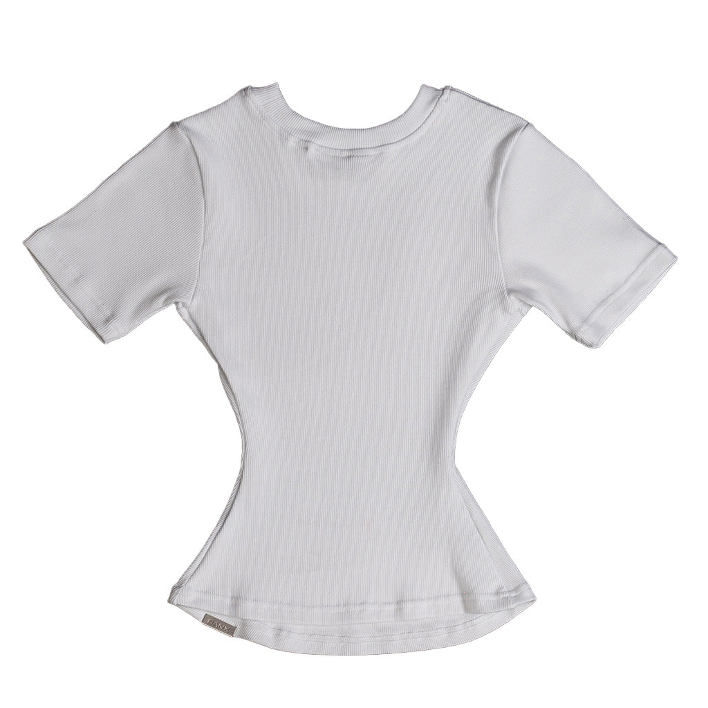EBB - Ribbed Baby Tee - White