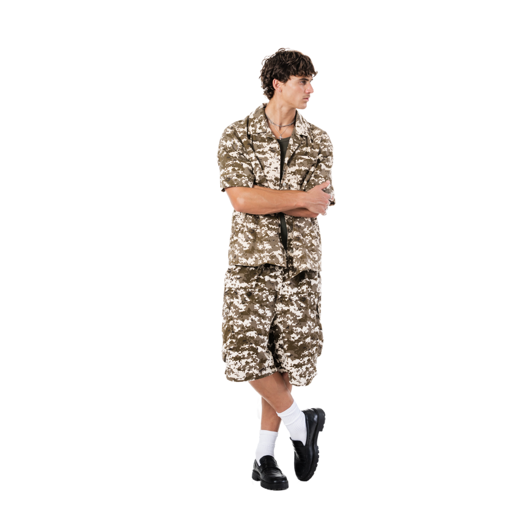 EBB - Signature Cotton Drill Button Up - Brown Camo