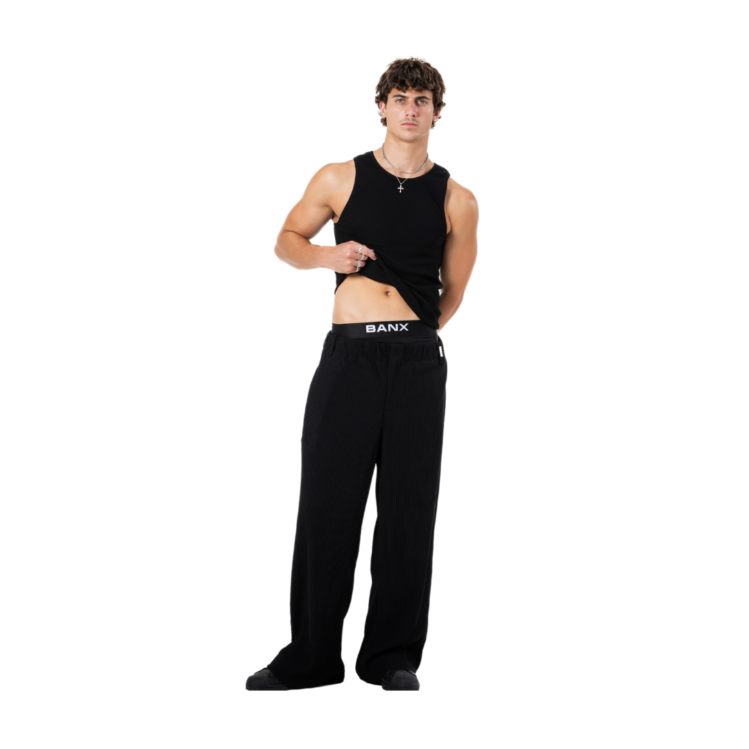 EBB - Signature Pleated Pants - Black