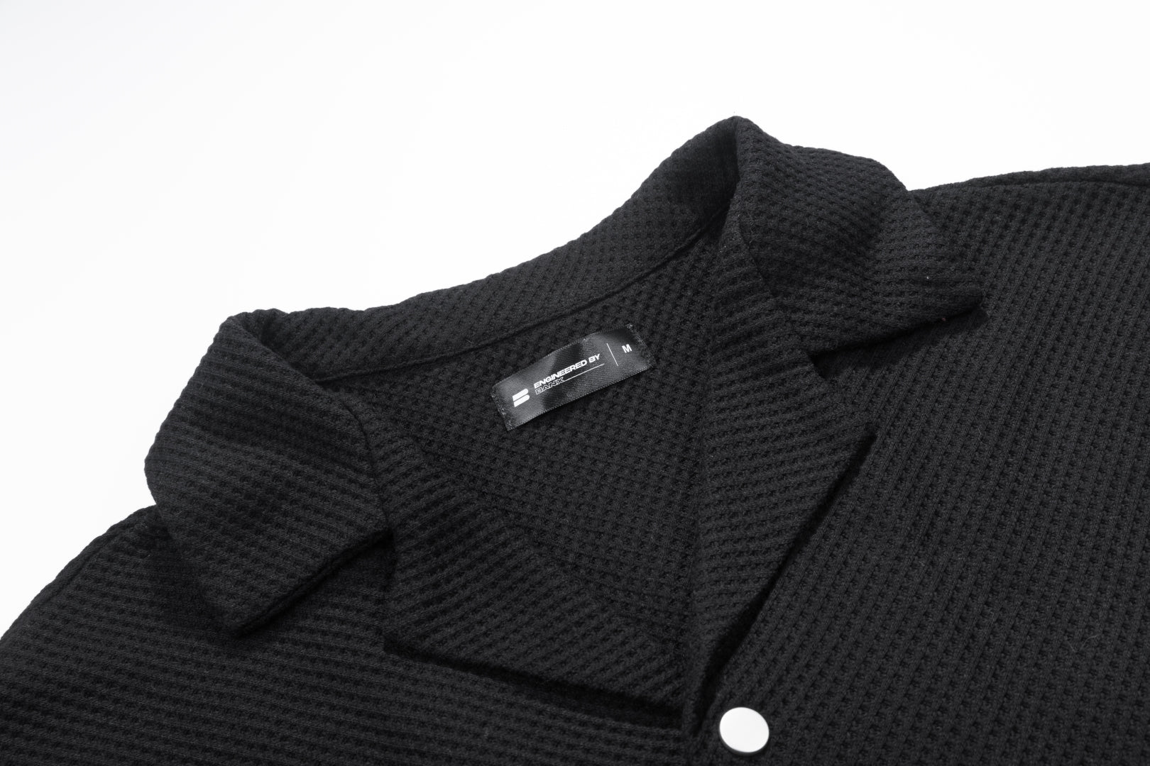 EBB - Signature Waffle Jersey Button Up - Black