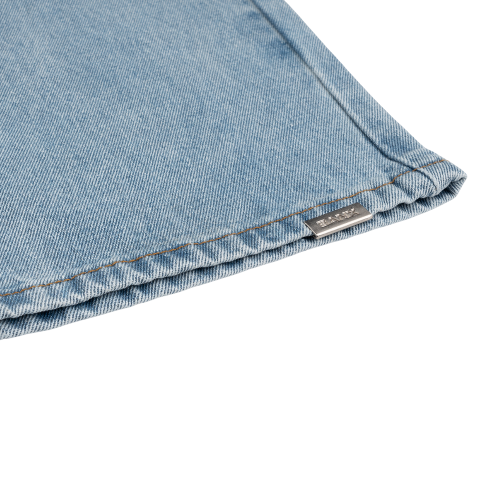 BANX x HEAD2SOLE - "The Collab No One Asked For" Wide Leg Denim Jeans - Stone Washed Blue