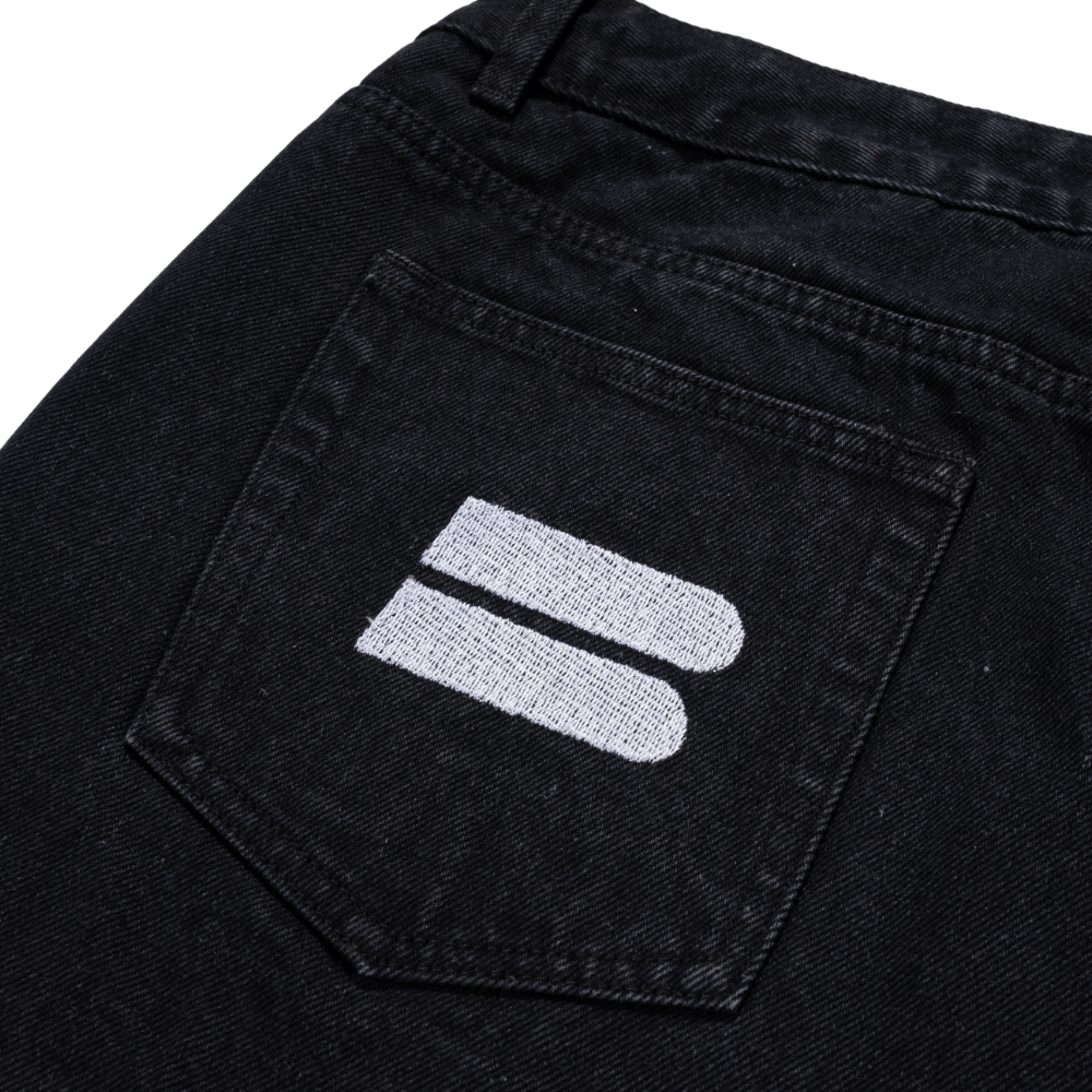 BANX x HEAD2SOLE - "The Collab No One Asked For" Wide Leg Denim Jeans - Black