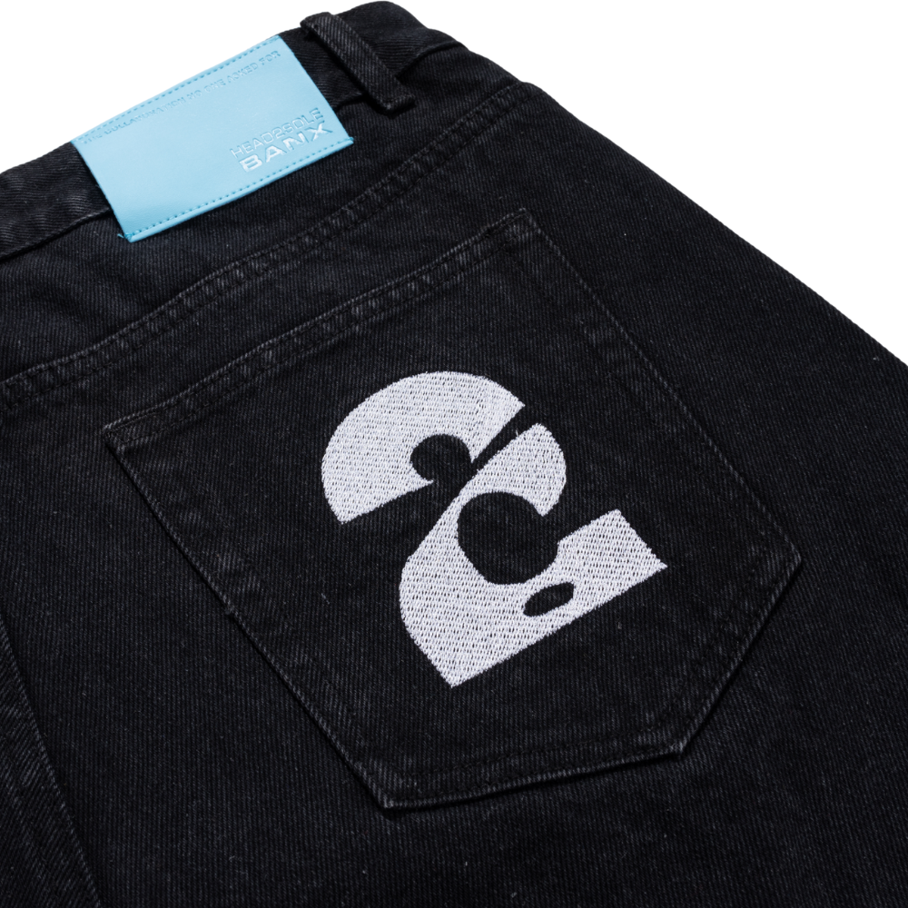 BANX x HEAD2SOLE - "The Collab No One Asked For" Wide Leg Denim Jeans - Black