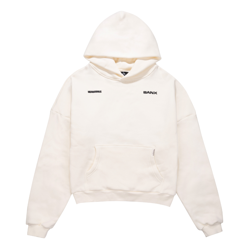 BANX x HEAD2SOLE - "The Collab No One Asked For" Oversized Hoodie - Bone White
