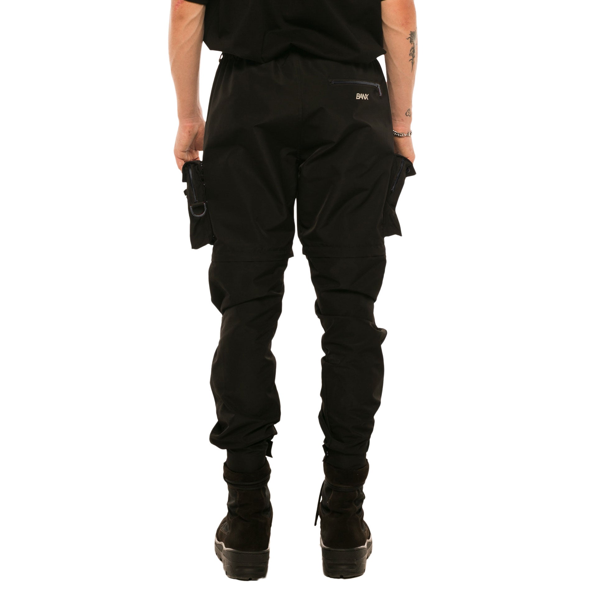R-S UTILITY CARGO PANTS/SHORTS - BLACK