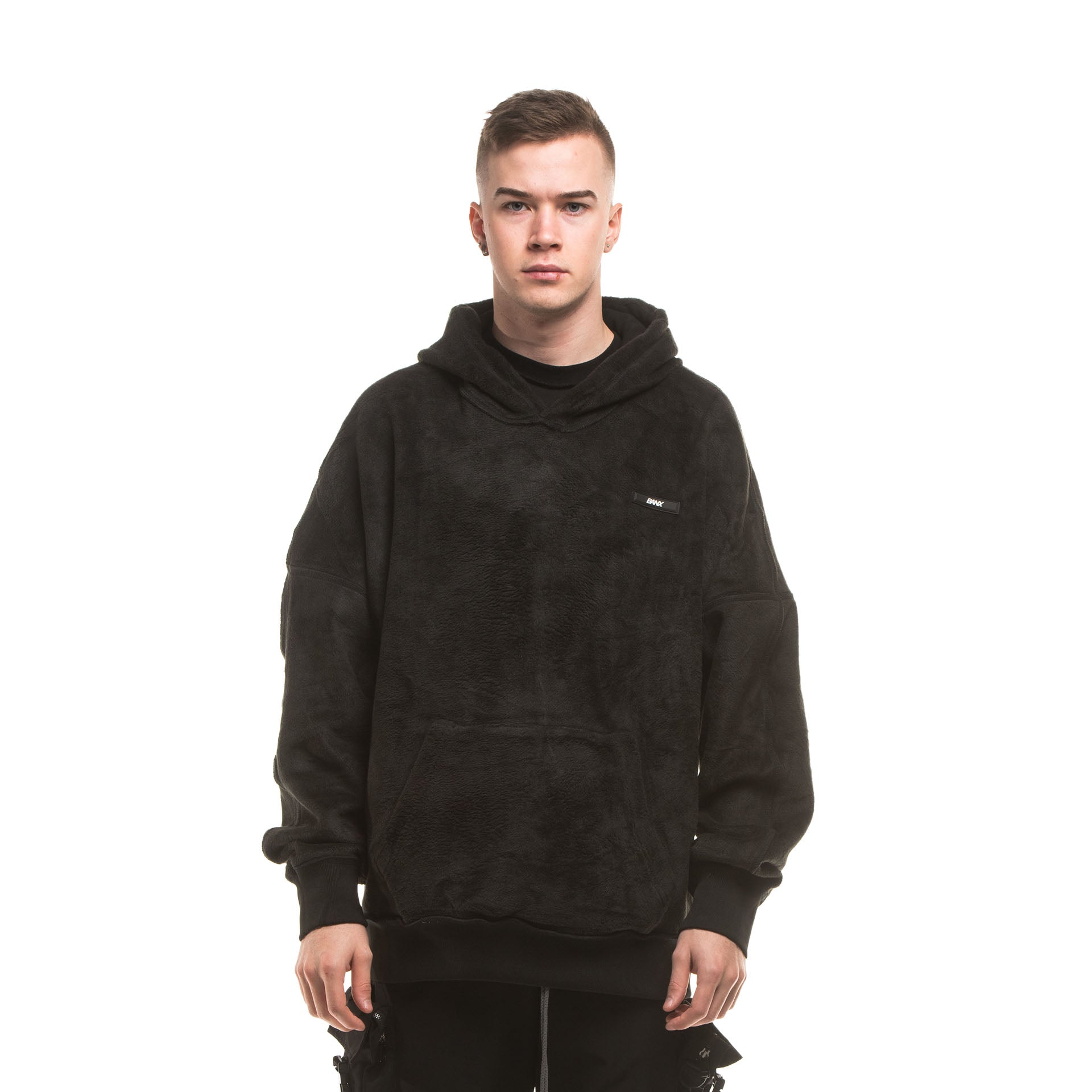 R-S REVERSIBLE HOODIE - BLACK