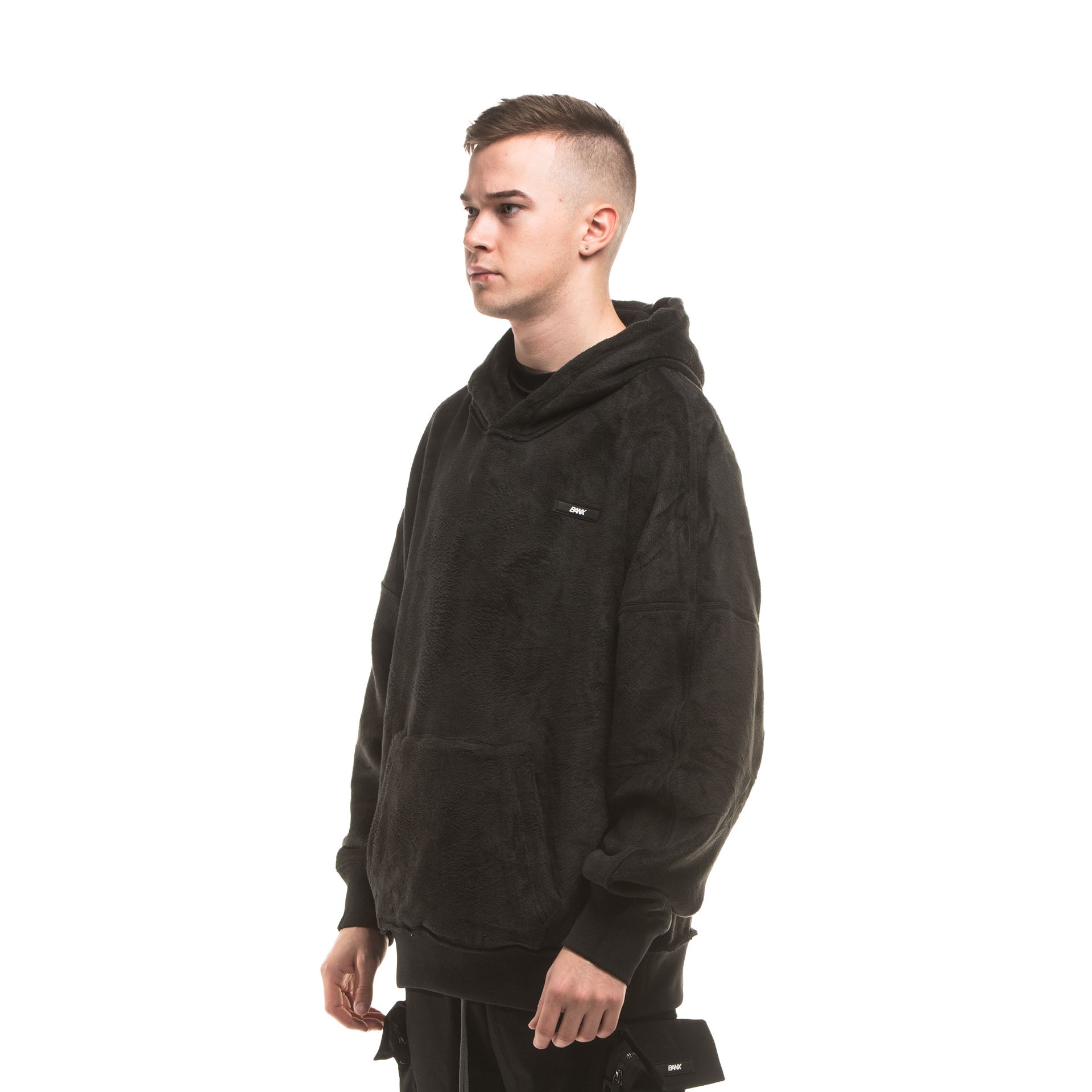 R-S REVERSIBLE HOODIE - BLACK