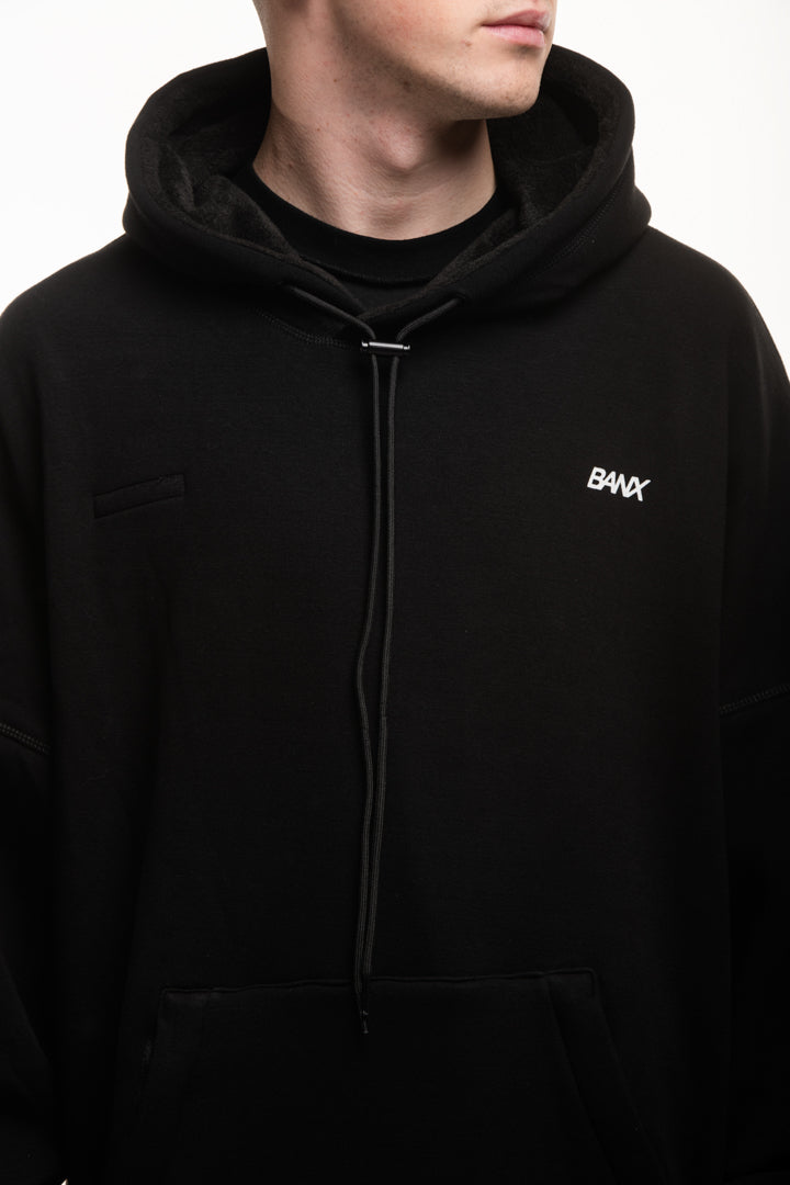 R-S REVERSIBLE HOODIE - BLACK