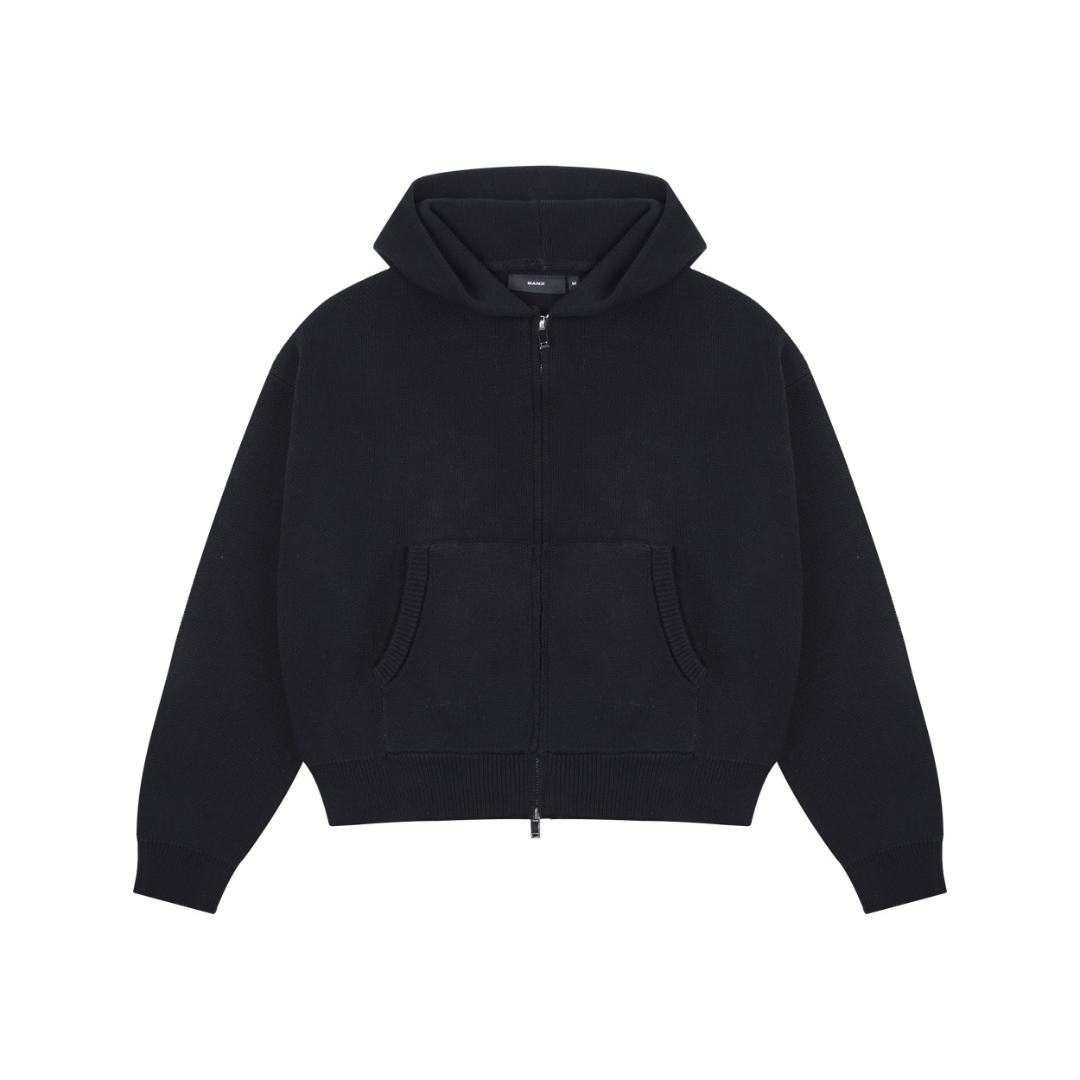 EBB - Knit Zip Hood - Carbon [PRE-ORDER ONLY]