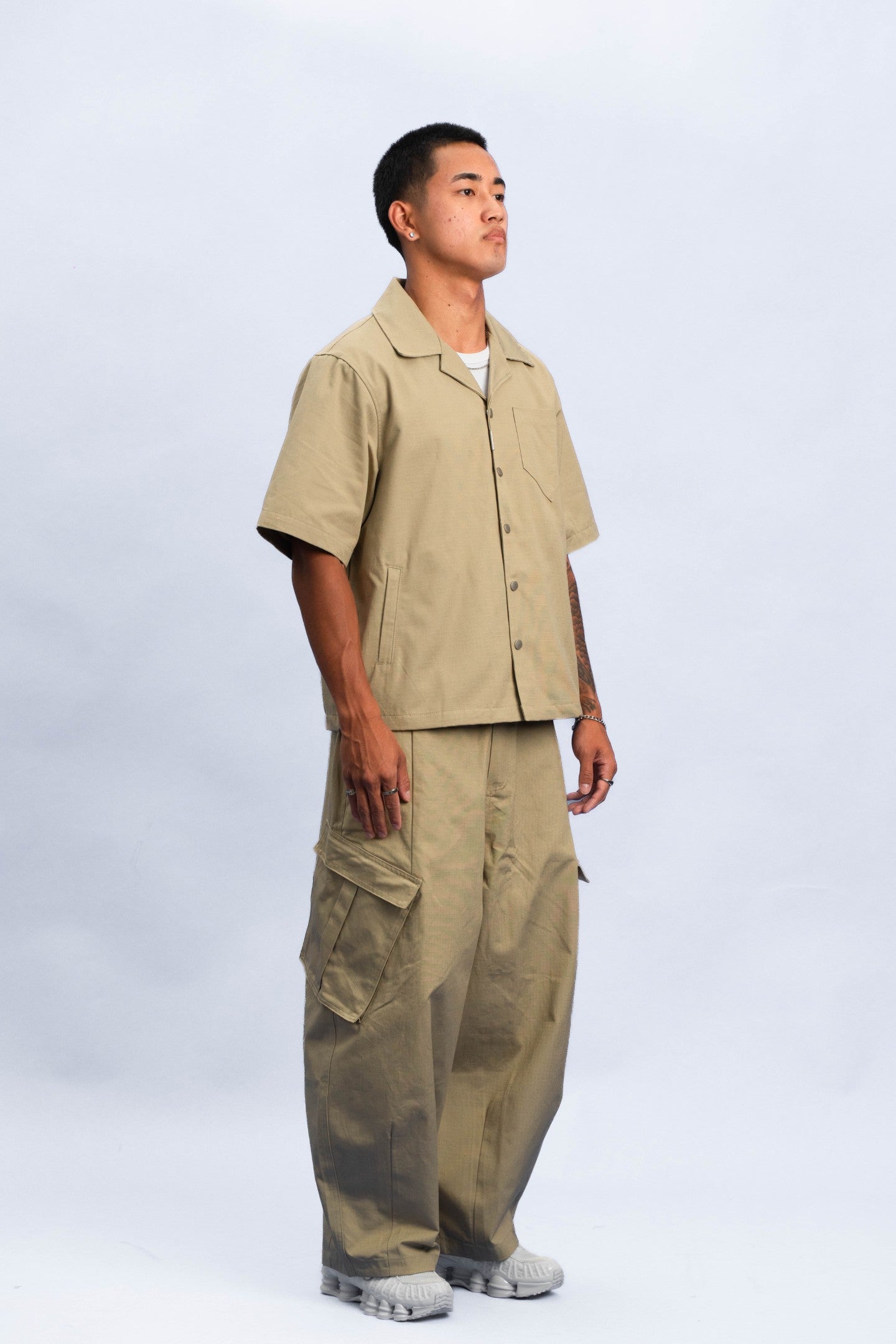EBB - Utility Button Up - Khaki