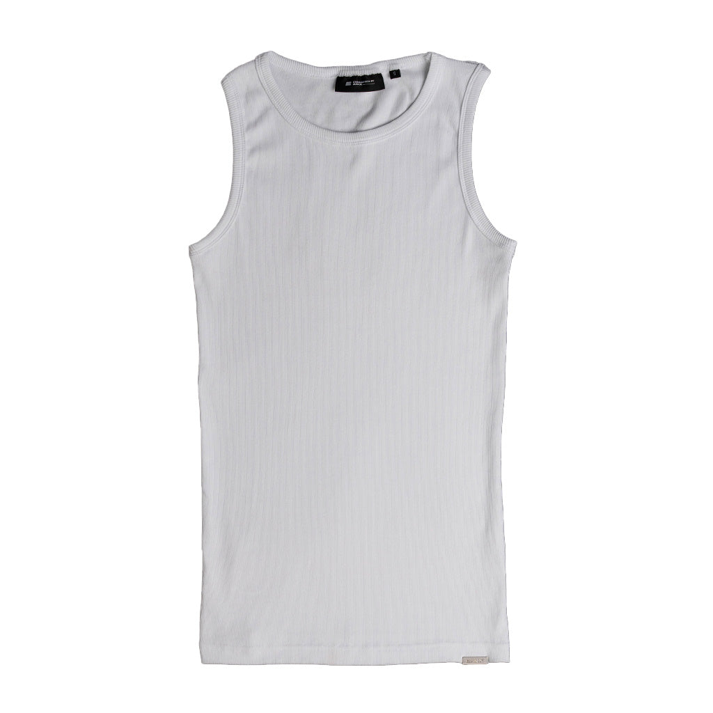 EBB - Ribbed Singlet - White