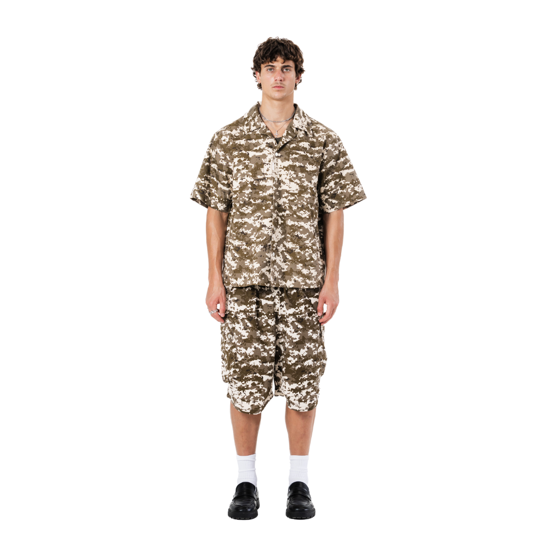 EBB - Camo Pixel Shorts - Brown Camo