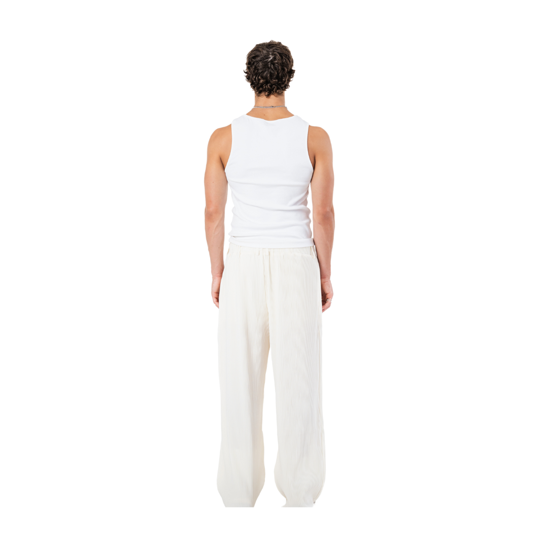 EBB - Signature Pleated Pants - Bone White