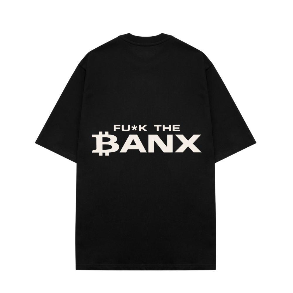 BANX x 50x Club x Inner Circle - "FU*K THE BANX" Oversized Shirt (White Print)