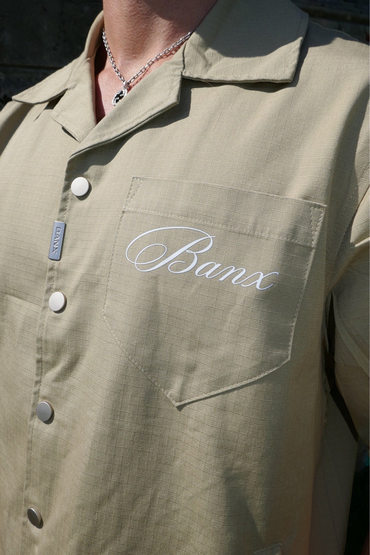 BANX CLUB Utility Button Up - Khaki [COMING SOON]