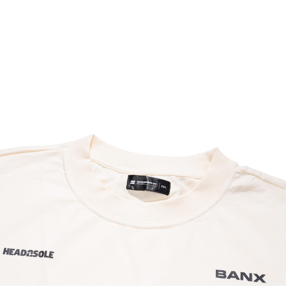 BANX x HEAD2SOLE - "The Collab No One Asked For" Oversized Shirt - Bone White